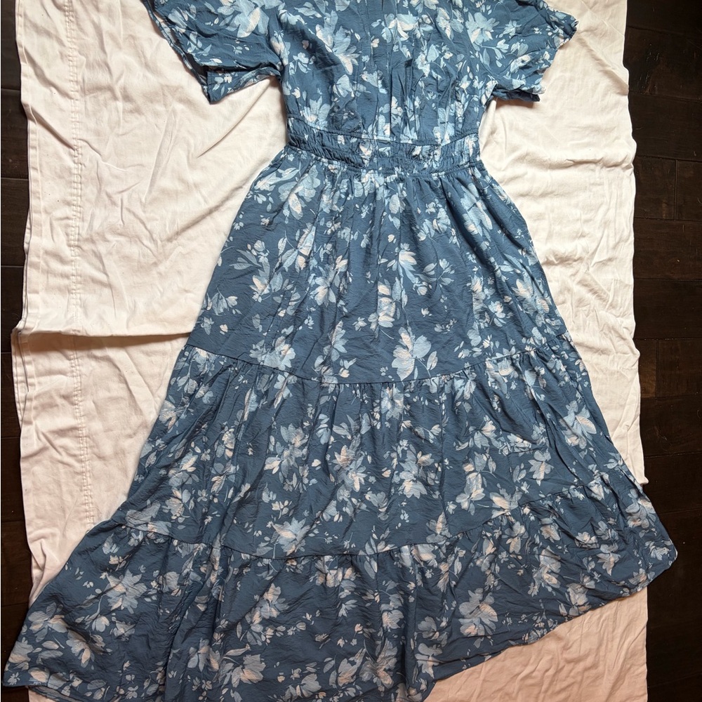 torrid Blue Floral Short Sleeve Dress